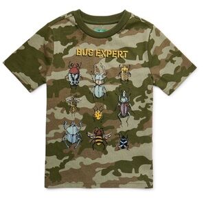 Garanimals EUC Sz 7 Camouflage “Bug Expert” Kids T-Shirt